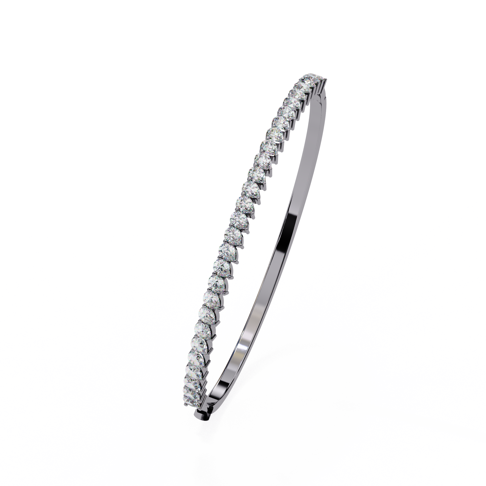 Solitairekart 4.06ct Pear Cut Natural Diamond Bracelet-HI Color. VS-SI Clarity